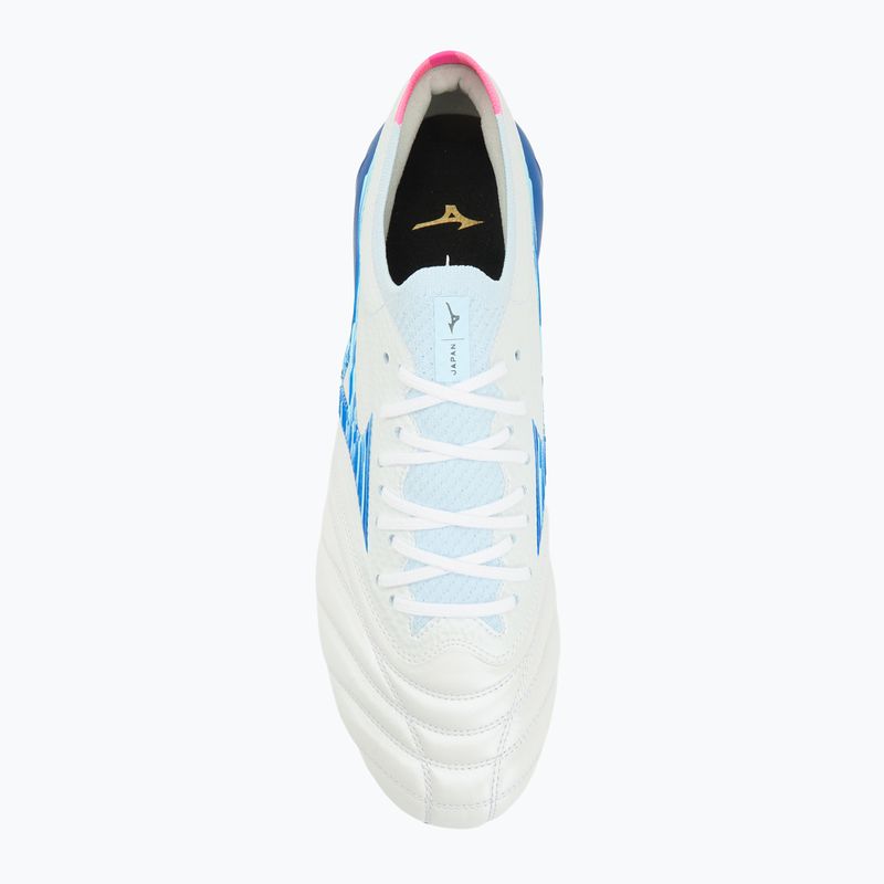 Férfi focicipő Mizuno Morelia Neo IV β Japan Md white/tanager turquoise/pink tetra 5