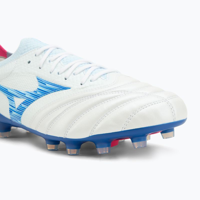 Férfi futballcipő Mizuno Morelia Neo IV β Japan Fg white/tanager turquoise/pink tetra 7