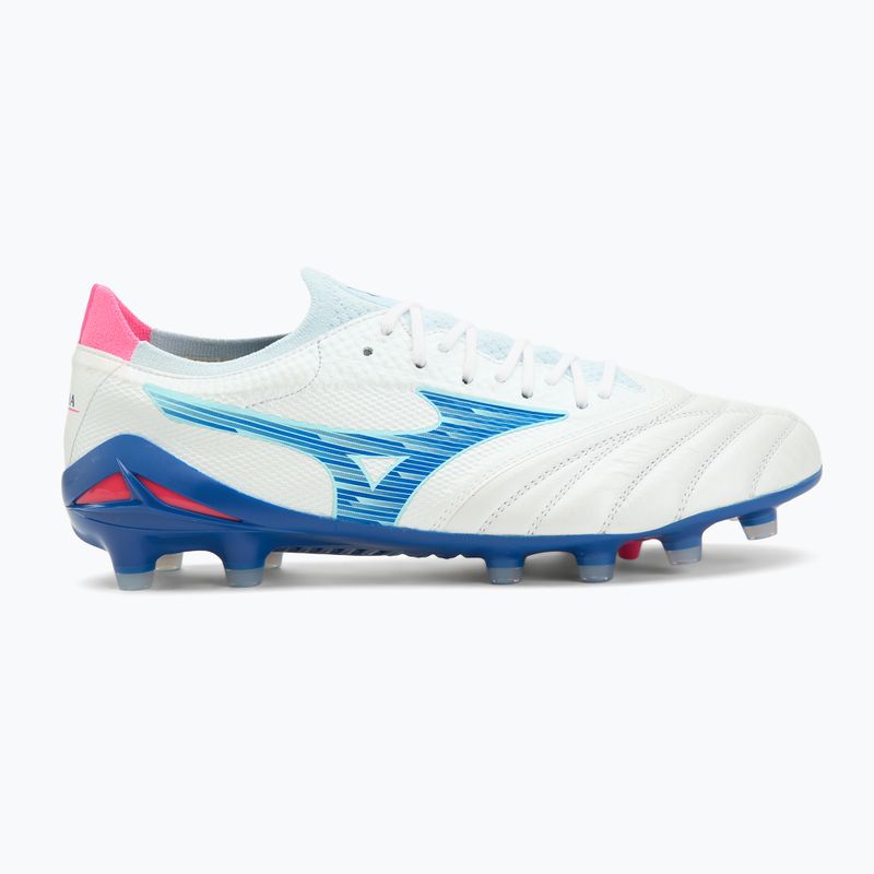 Férfi focicipők Mizuno Morelia Neo IV Β Elite MD white/tanager turquoise/pink tetra 2