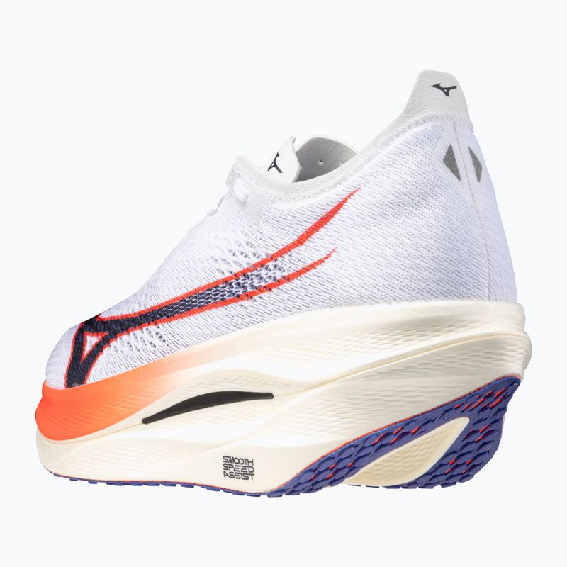 Mizuno Wave Rebellion Pro 3 futócipő fehér/baritonkék/tüzes kora 4