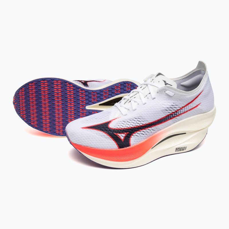 Mizuno Wave Rebellion Pro 3 futócipő fehér/baritonkék/tüzes kora 9