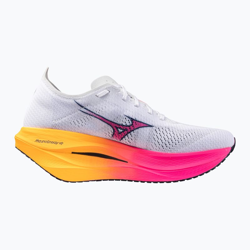 Mizuno Wave Rebellion Pro 3 futócipő fehér/rózsaszín tetra/tang narancssárga 2