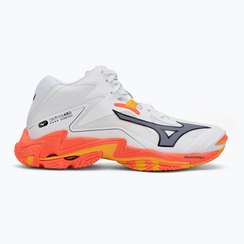 Mizuno Wave Lightning Z8 Mid fehér/tüzes korall 2/citrus röplabdacipő 2