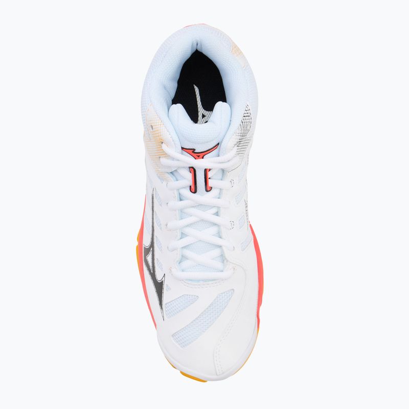 Röplabda cipő Mizuno Wave Voltage 2 Mid fehér/tüzes korall 2/citrus 5