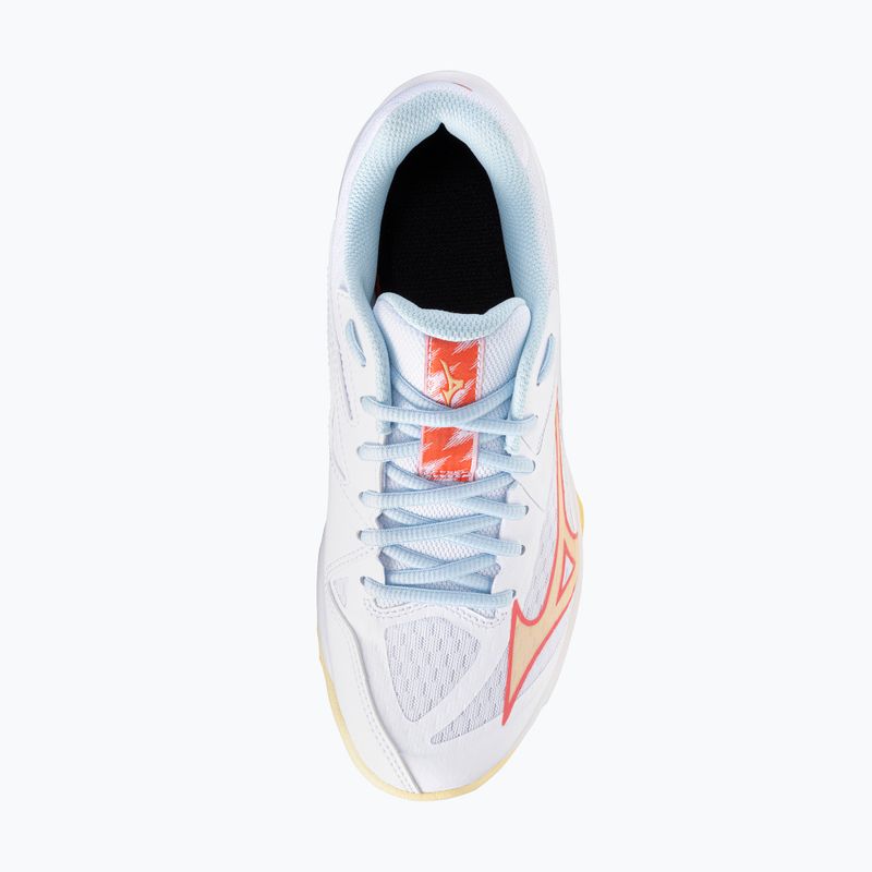 Női röplabda cipő Mizuno Thunder Blade Z fehér/calypso coral/pale banán 5
