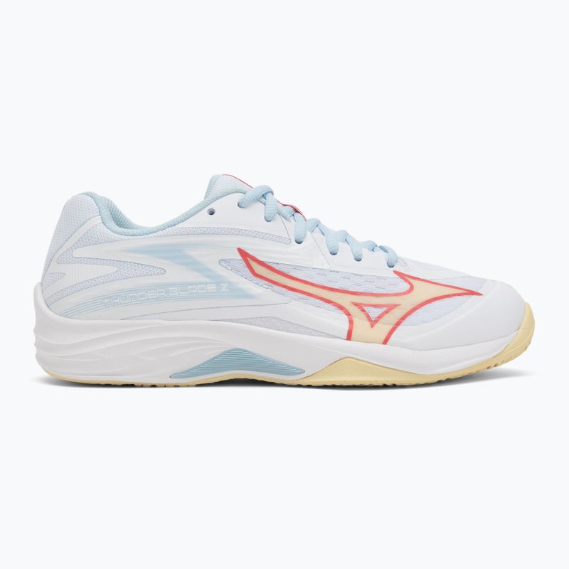 Női röplabda cipő Mizuno Thunder Blade Z fehér/calypso coral/pale banán 2