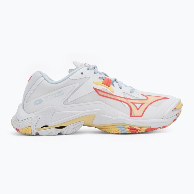 Női röplabda cipő Mizuno Wave Lightning Z8 fehér/calypso coral/pale banán 2