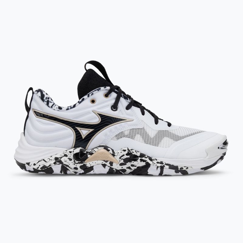 Röplabdacipő Mizuno Wave Momentum Elite white/black/ge gold 2