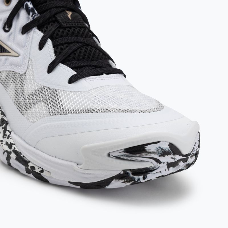 Röplabdacipő Mizuno Wave Momentum Elite white/black/ge gold 7