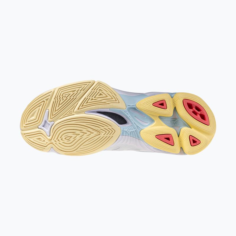 Női röplabda cipő Mizuno Wave Voltage 2 fehér/calypso coral/pale banán 4
