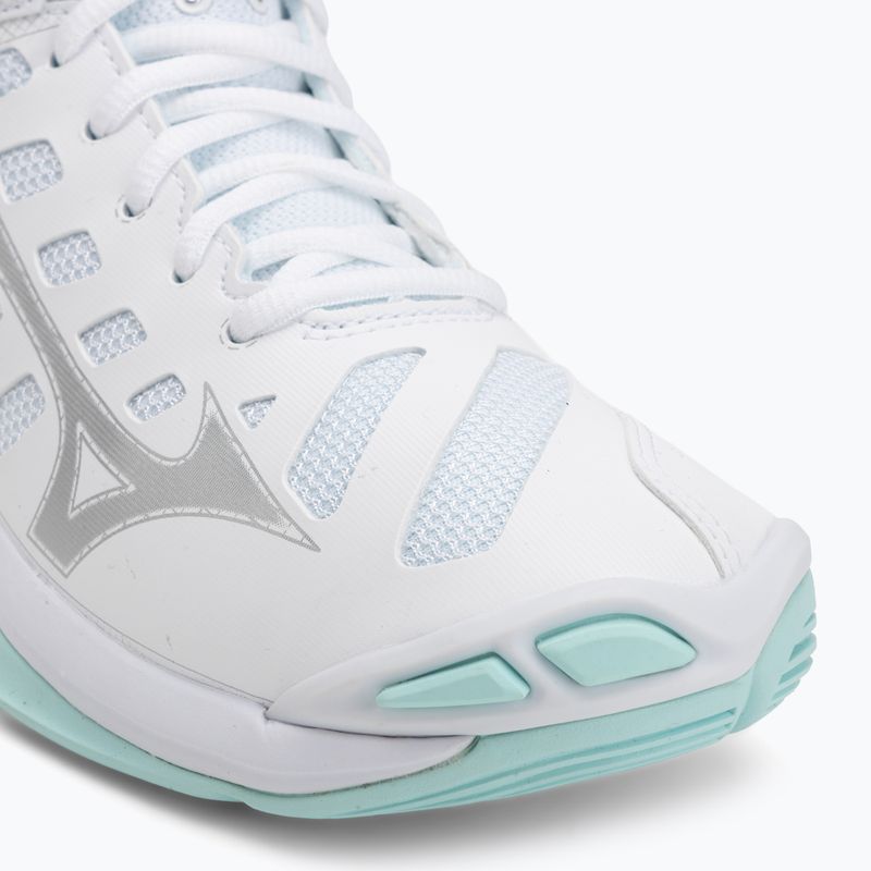 Női röplabdacipő Mizuno Wave Voltage 2 Mid White/Blue Tint 7