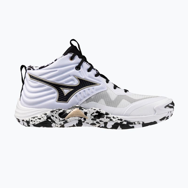 Röplabdacipő Mizuno Wave Momentum Elite Mid white/black/ge gold 8