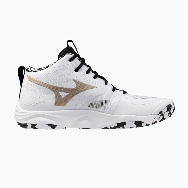 Röplabdacipő Mizuno Wave Momentum Elite Mid white/black/ge gold 9
