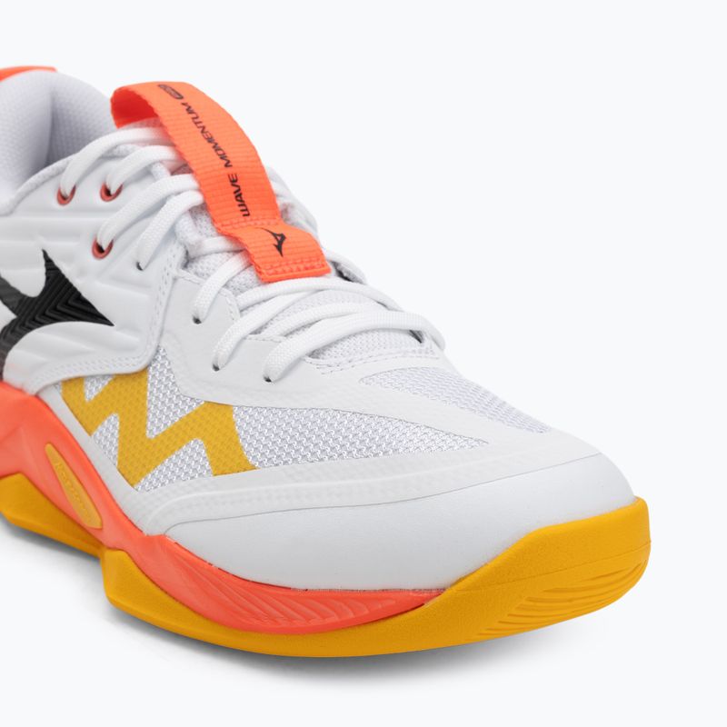 Mizuno Wave Momentum Pro röplabdacipő fehér/tüzes korall 2/citrus 7