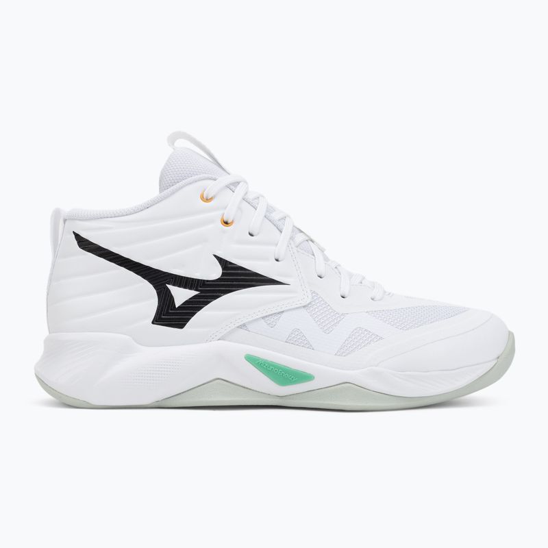 Röplabdacipő Mizuno Wave Momentum Pro Mid white/black/frozen emerald 2