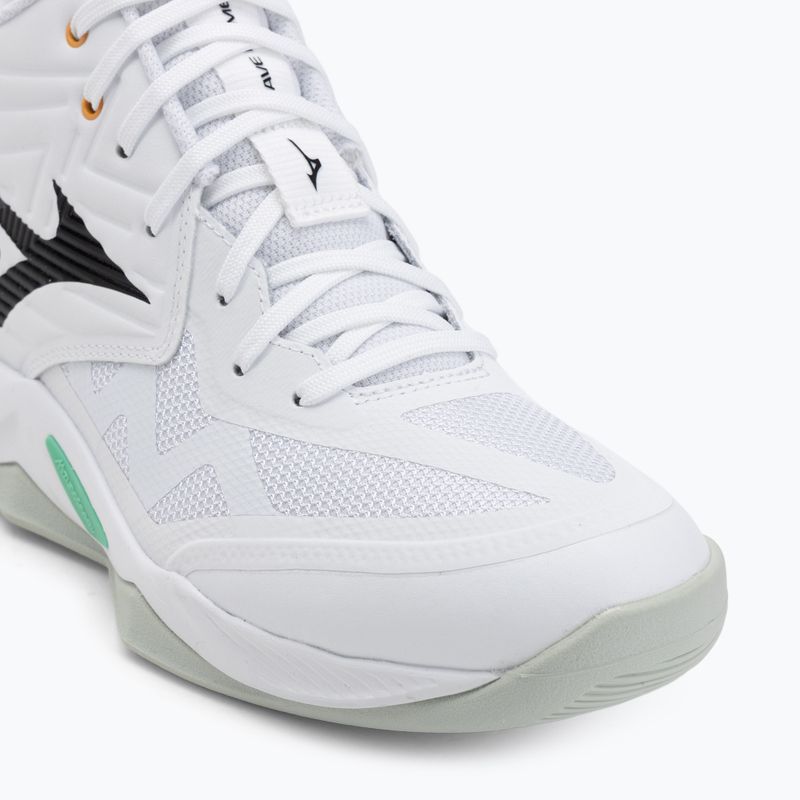 Röplabdacipő Mizuno Wave Momentum Pro Mid white/black/frozen emerald 7