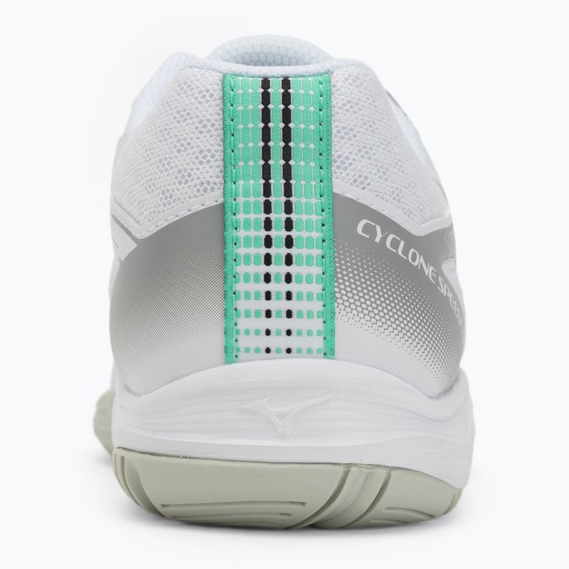 Gyermek röplabdacipő Mizuno Cyclone Speed 5 fehér/fekete/fagyasztott smaragdzöld 6