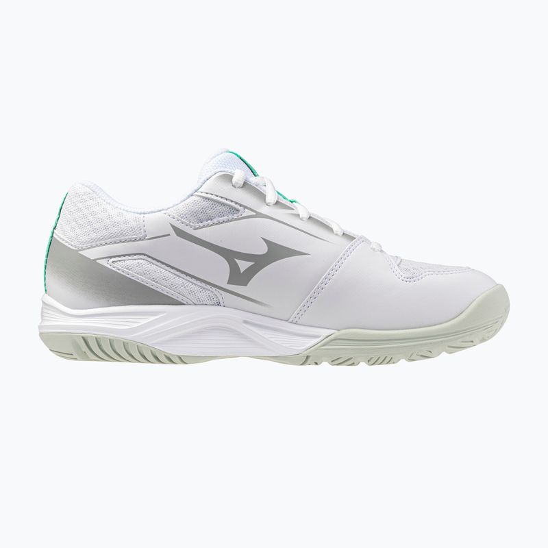Gyermek röplabdacipő Mizuno Cyclone Speed 5 fehér/fekete/fagyasztott smaragdzöld 2