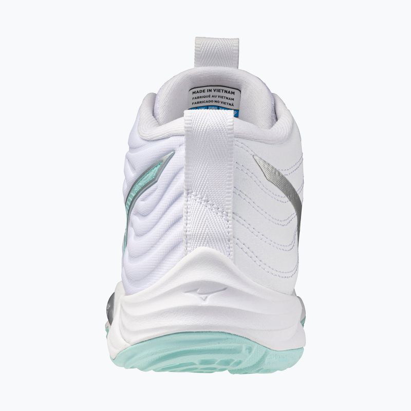 Női röplabda cipő Mizuno Wave Momentum Elite Mid fehér/kék színű 3