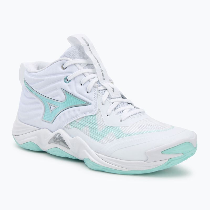 Női röplabda cipő Mizuno Wave Momentum Elite Mid fehér/kék színű