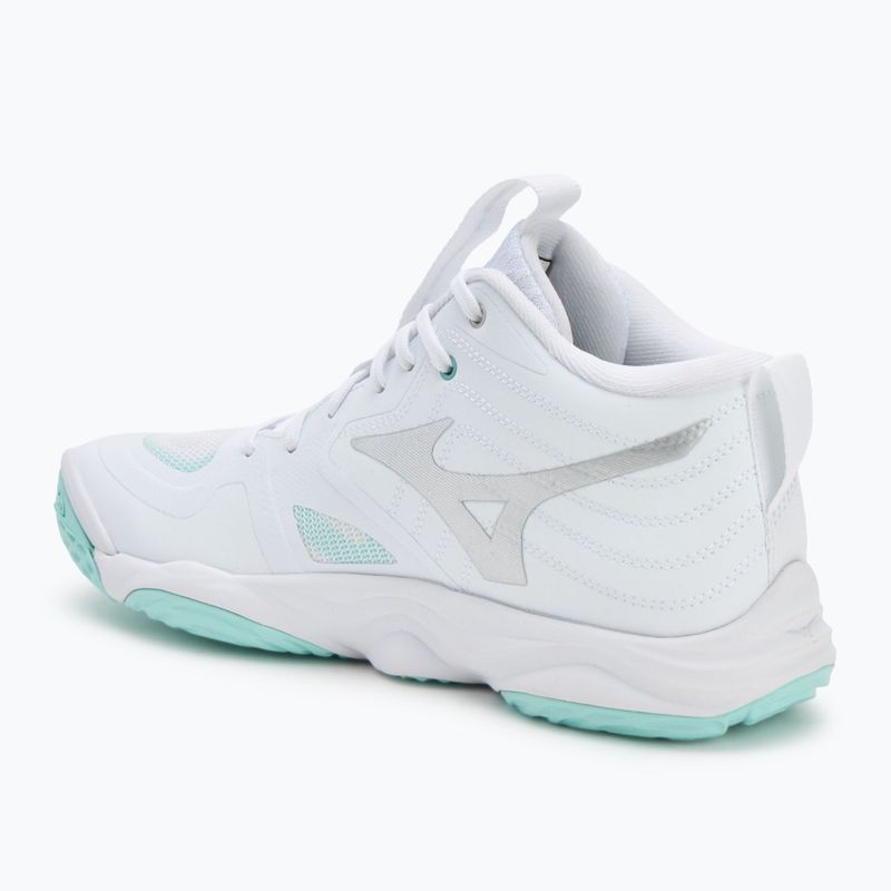 Női röplabda cipő Mizuno Wave Momentum Elite Mid fehér/kék színű 3