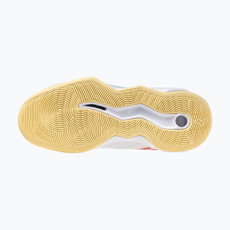 Női röplabda cipő Mizuno Wave Momentum Pro fehér/calypso coral/pale banán 4