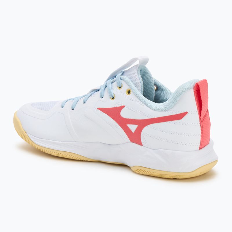 Női röplabda cipő Mizuno Wave Momentum Pro fehér/calypso coral/pale banán 3