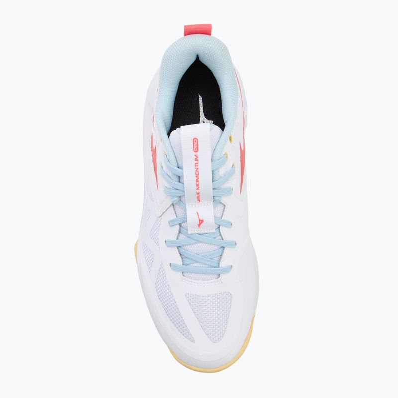 Női röplabda cipő Mizuno Wave Momentum Pro fehér/calypso coral/pale banán 5