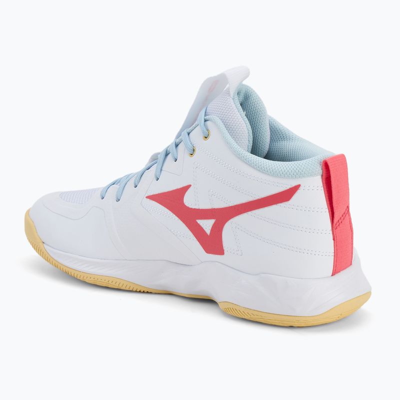 Női röplabda cipő Mizuno Wave Momentum Pro Mid fehér/calypso coral/pale banán 3
