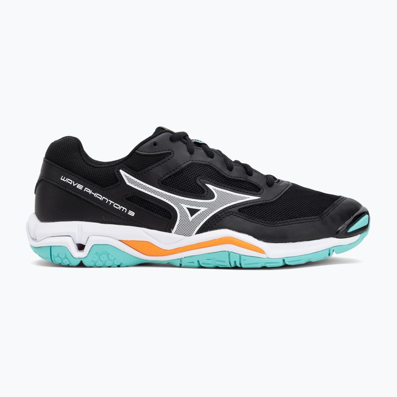 Mizuno Wave Phantom 3 kézilabda cipő fekete/angelo/jégzöld 2