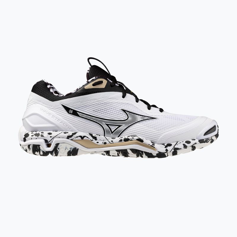 Kézilabdacipő Mizuno Wave Stealth 6 white/black/gold 8