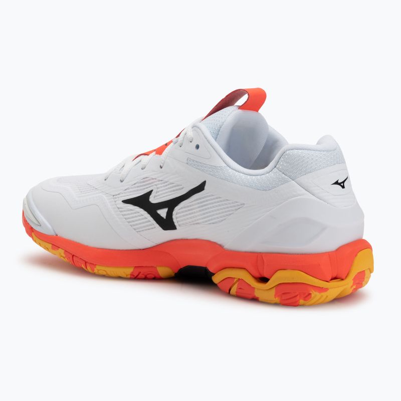 Mizuno Wave Stealth 6 kézilabda cipő fehér/tüzes korall 2/citrus 3