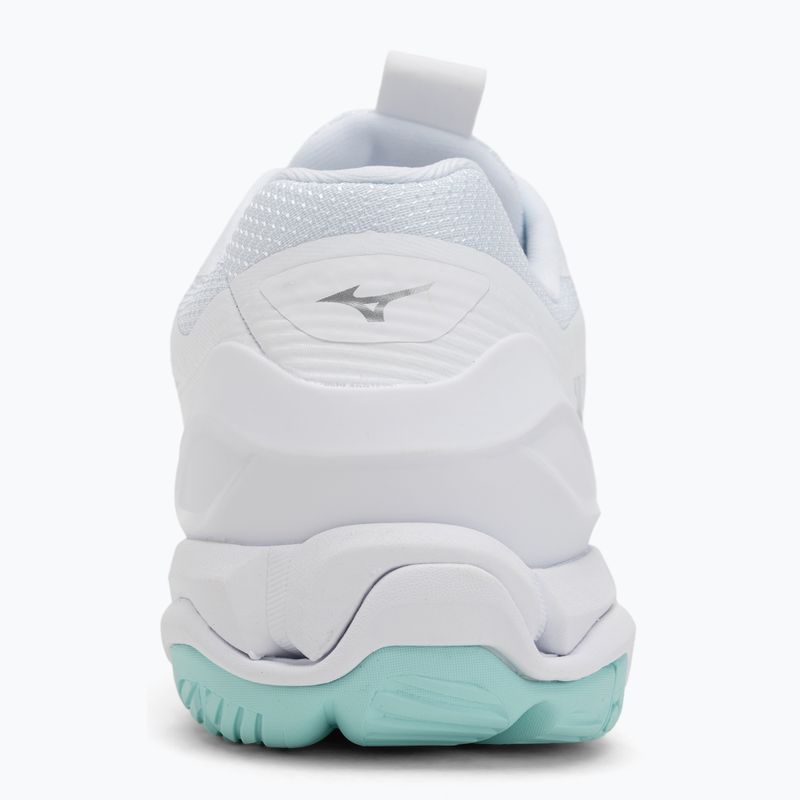 Női kézilabda cipő Mizuno Wave Stealth 6 fehér/kék árnyalatú Mizuno Wave Stealth 6 fehér/kék színű 6