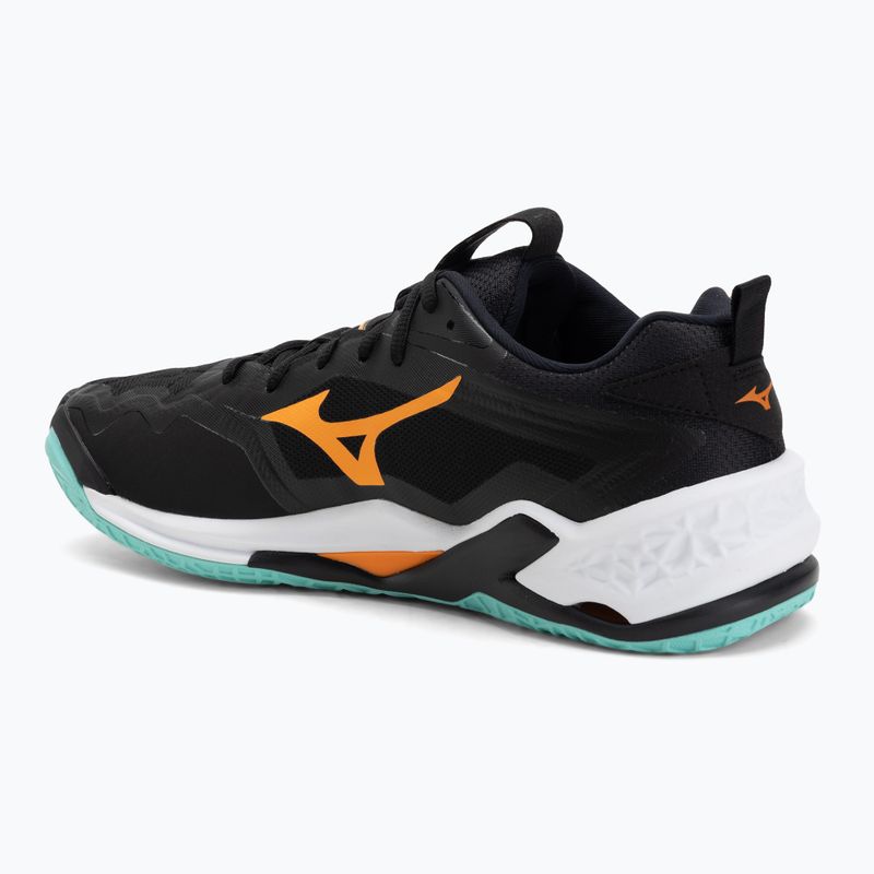 Mizuno Wave Stealth Neo 2 kézilabda cipő fekete/angelo/jégzöld 3