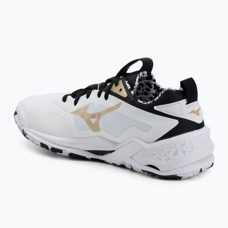 Mizuno Wave Stealth Neo 2 kézilabda cipő white/black/ge gold 3