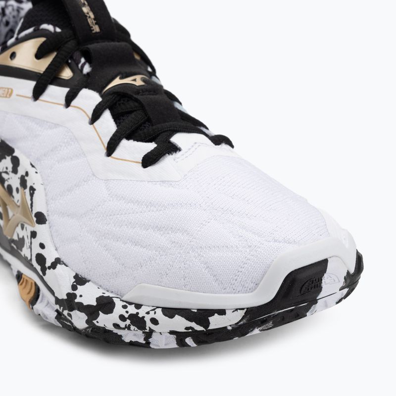Mizuno Wave Stealth Neo 2 kézilabda cipő white/black/ge gold 7