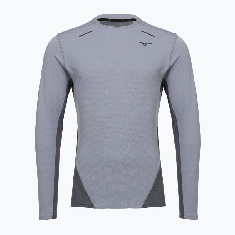 Férfi hosszú ujjú futópóló Mizuno Tech Thermal Charge quiksilver