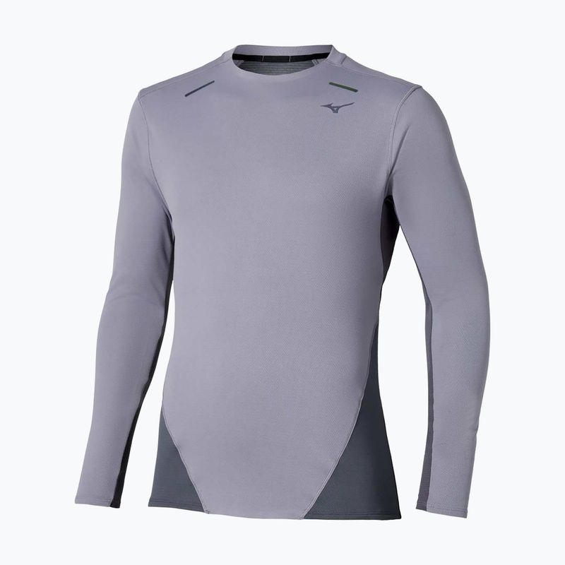 Férfi hosszú ujjú futópóló Mizuno Tech Thermal Charge quiksilver