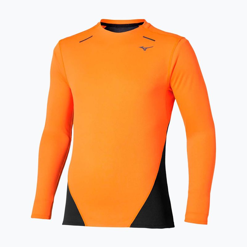Férfi hosszú ujjú futópóló Mizuno Tech Thermal Charge tangelo 3