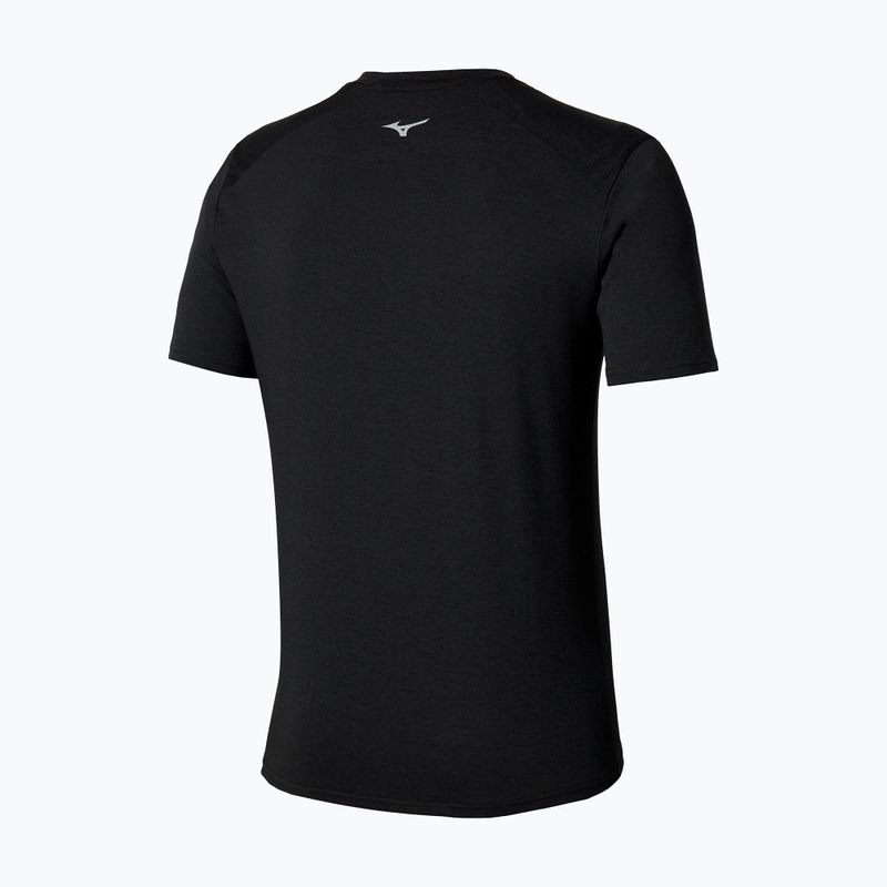 Férfi futópóló Mizuno Core Tee fekete 2