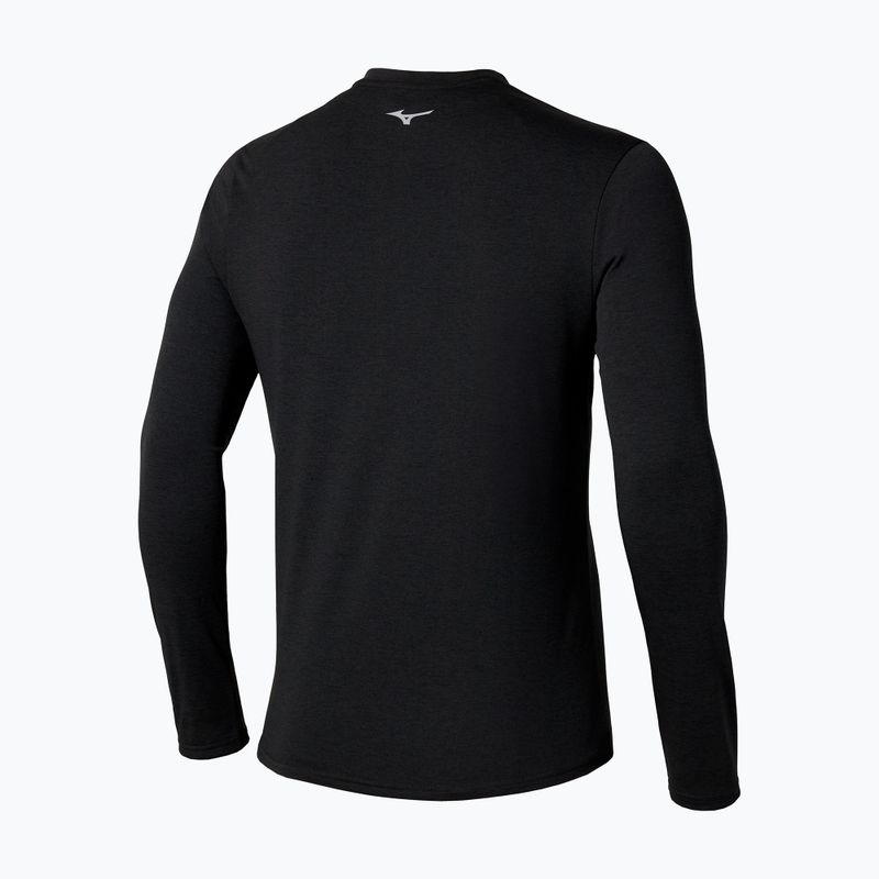 Férfi futó hosszú ujjú Mizuno Core Impulse Half Zip Tee fekete 2