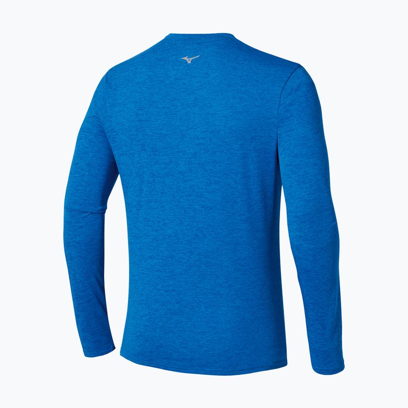 Férfi futó hosszú ujjú Mizuno Core Impulse Half Zip Tee hercegnő kék 2