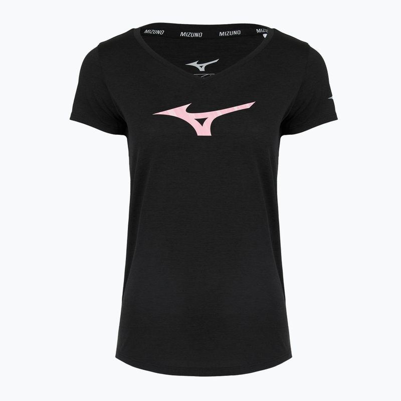 Női futópóló Mizuno Core Runbird Tee fekete/mályva színű