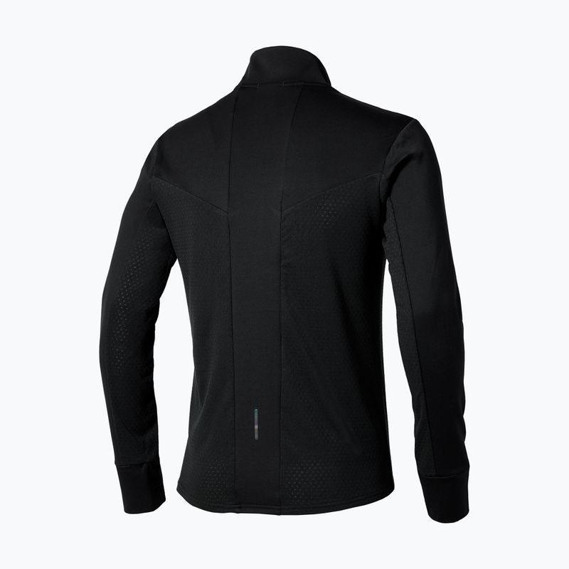 Férfi Mizuno Active Warm Half Zip futó hosszú ujjú fekete 2