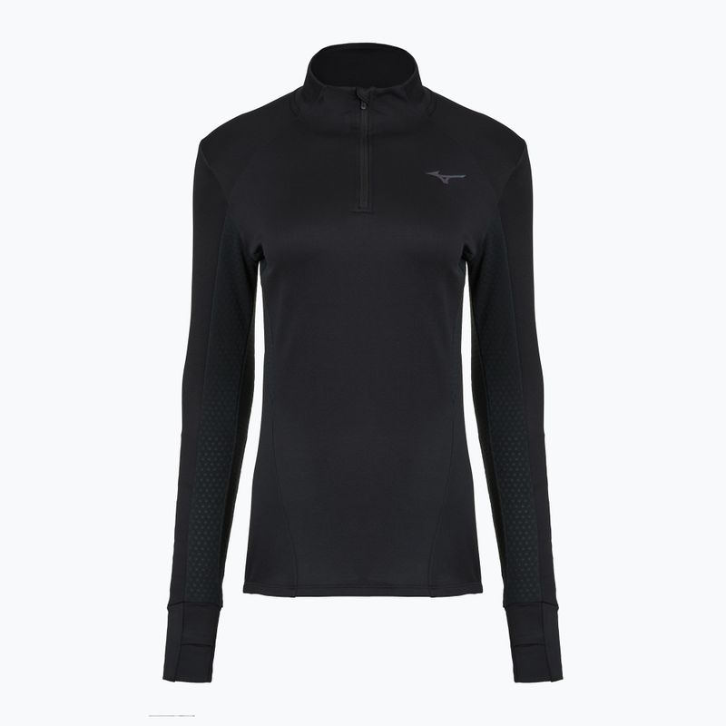 Női futó pulóver Mizuno Active Warm Half Zip fekete