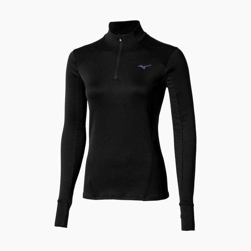 Női futó pulóver Mizuno Active Warm Half Zip fekete