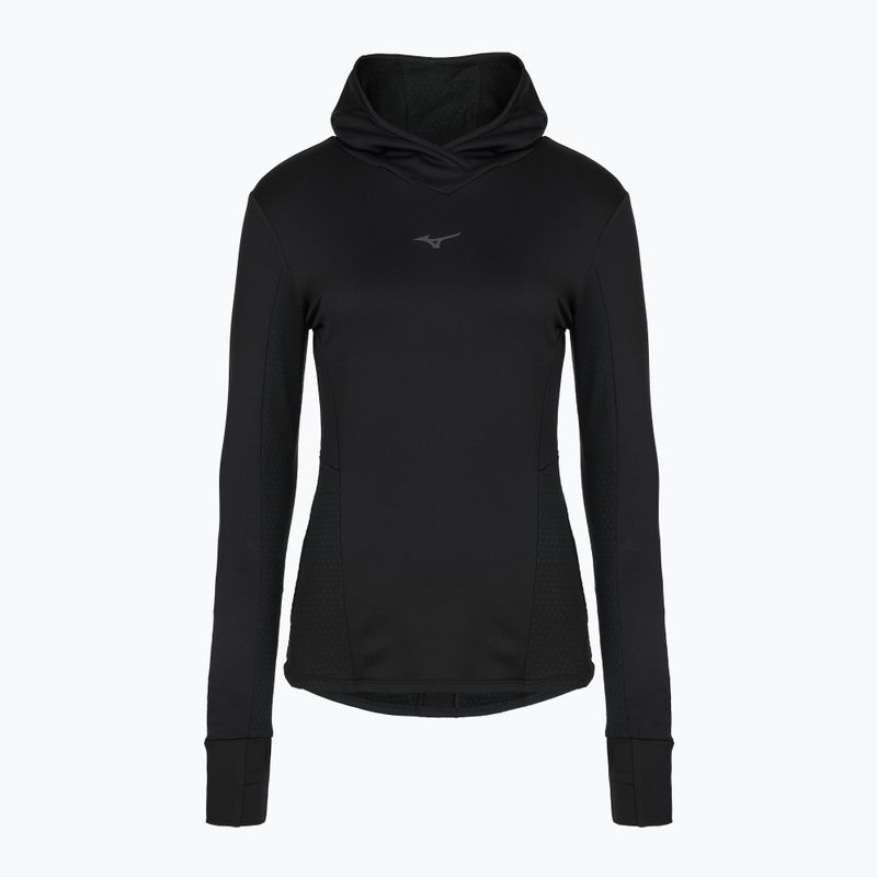 Női futó pulóver Mizuno Active Warm Hooded black