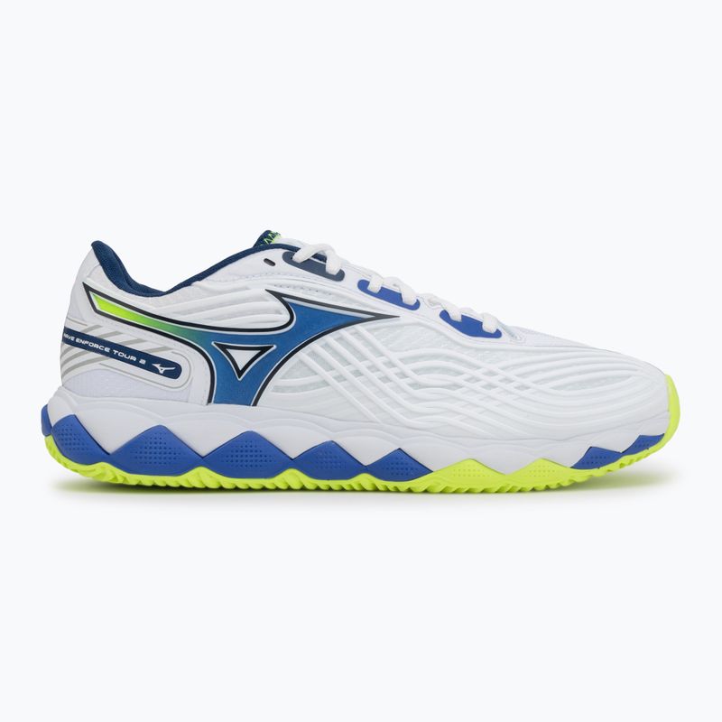 Teniszcipők Mizuno Wave Enforce Tour 2 CC white/dazzling blue/lightning 2
