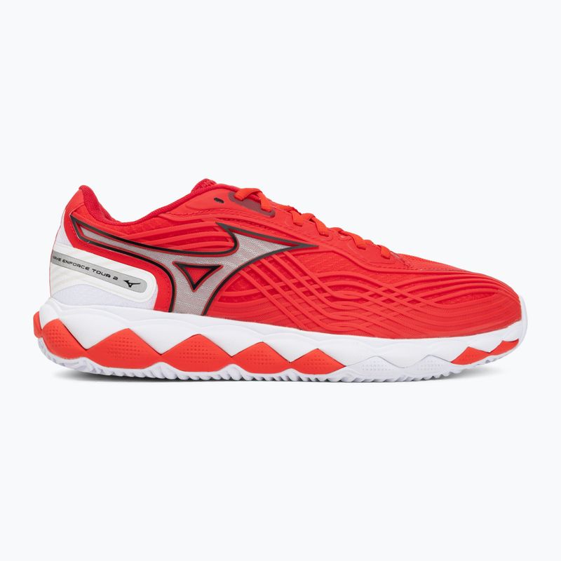 Teniszcipők Mizuno Wave Enforce Tour 2 CC fiery red/white/sun-dried toma 2