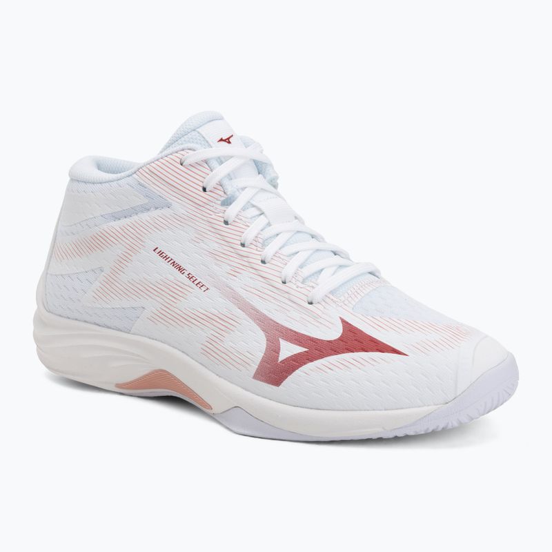Női röplabdacipő Mizuno Lightning Select Mid white/rose elegance/lava falls